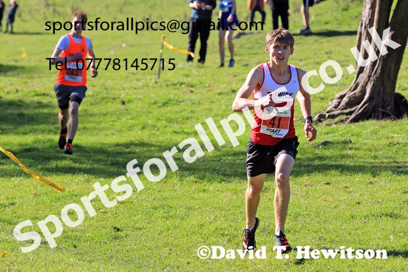 Mens under-17s, 2022 NECAA Cross Country Relays, Thornley Hall Farm, Peterlee, County Durham, October 15th. Photo: David T. Hewitson/Sports for All Pics